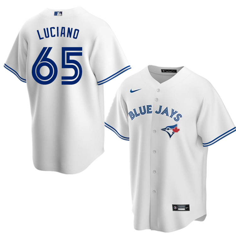 Nike Men #65 Elvis Luciano Toronto Blue Jays Baseball Jerseys Sale-White